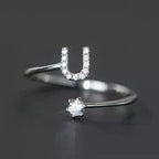 Initial ring for women - letter