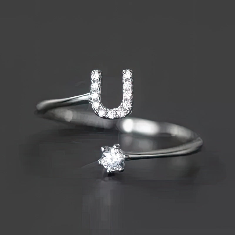 Initial ring for women - letter