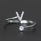 Initial ring for women - letter