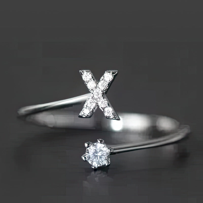 Initial ring for women - letter