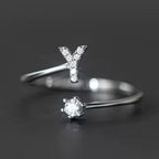 Initial ring for women - letter