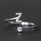Initial ring for women - letter