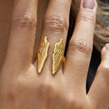Wide angel wings ring