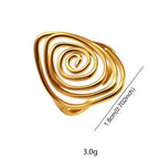 Wide textured spiral ring