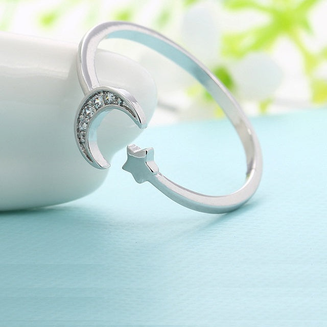 Moon Silver Ring