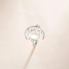 Silver Moon and Sun Ring