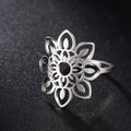 Mandala Women's Signet Ring silver
