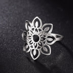 Mandala Women's Signet Ring silver