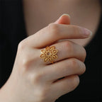 Mandala Women's Signet Ring gold