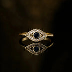 Blue Turkish Evil Eye Ring