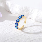 Blue Turkish Evil Eye Ring Blue 