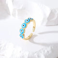 Blue Turkish Evil Eye Ring Turquoise