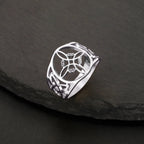 Women's Witch's Knot Protection Ring Wiccan silver