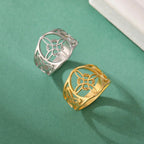 Women's Witch's Knot Protection Ring Wiccan gold