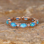 Blue Opal Ring for Women