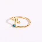Gold Zodiac Sign Ring 12 Constellations Capricorn