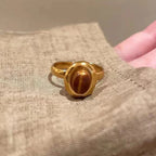 Oval Tiger Eye Ring