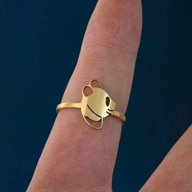 Panda Ring Thin Gold