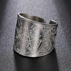 Pentagram Tetragram Witchcraft Sorcery Ring