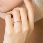 Silver & Gold Birthstone Ring
