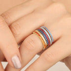 Gold & Silver Birthstone Ring for Women