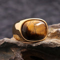 Tiger’s Eye Stone Ring for Men and Women in Gold