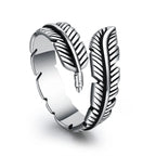 Silver Feather Ring for Women