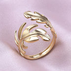 Feather Ring for Women gold
