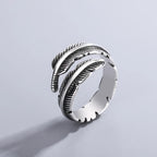 Ethnic-Style Feather Ring for Women