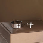 Women's Christian Cross Ring silver