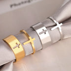 Women's Christian Cross Ring silver