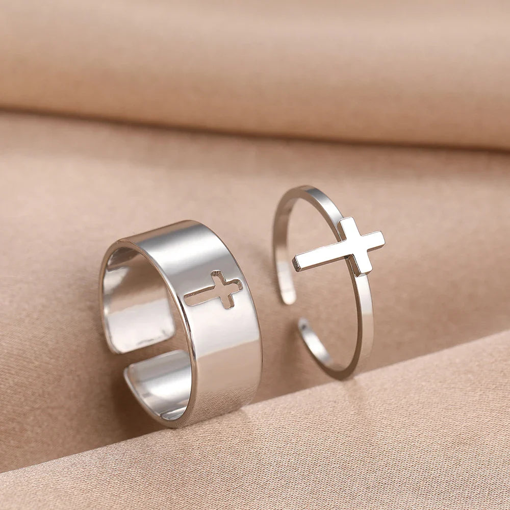 Women's Christian Cross Ring silver