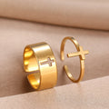 Women's Christian Cross Ring gold