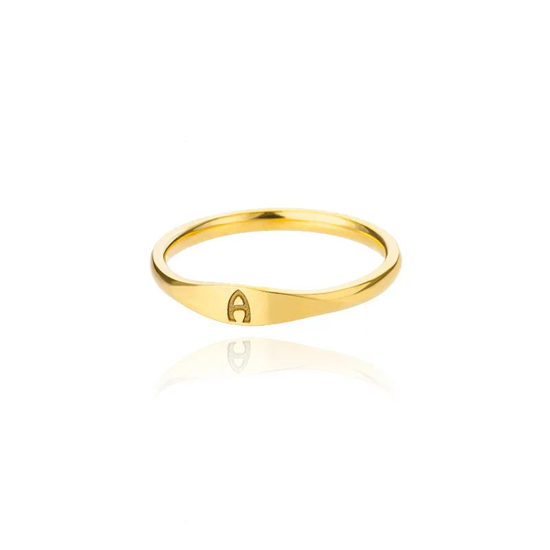 Women's initial ring a