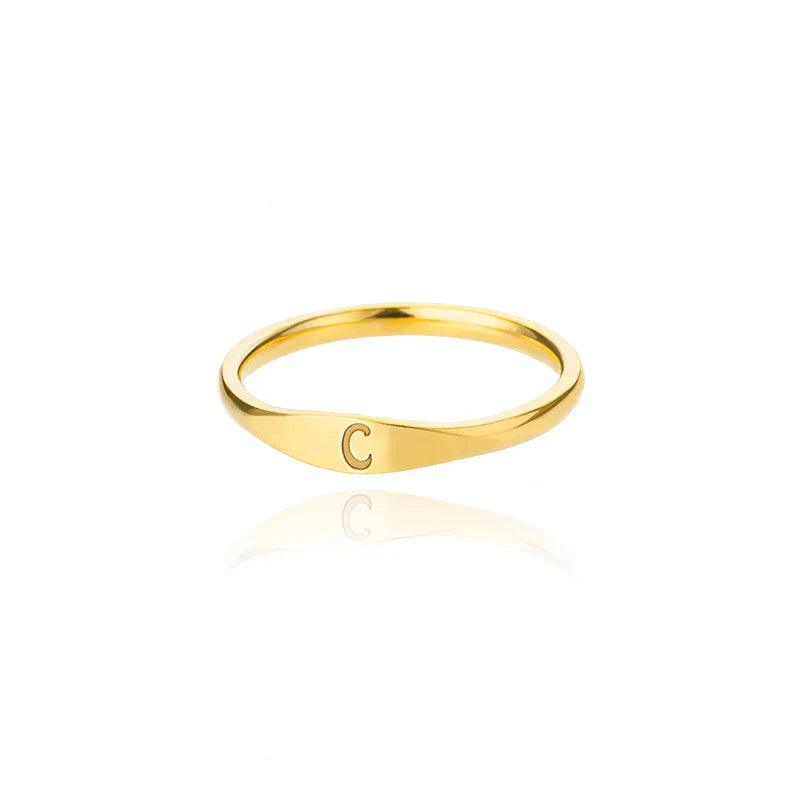 Women's initial ring c
