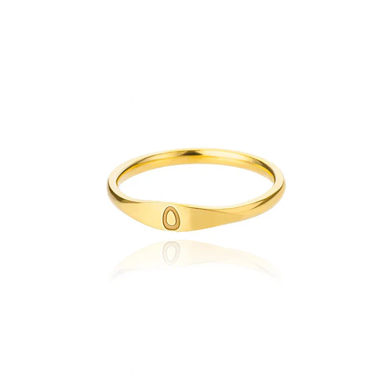Women's initial ring o