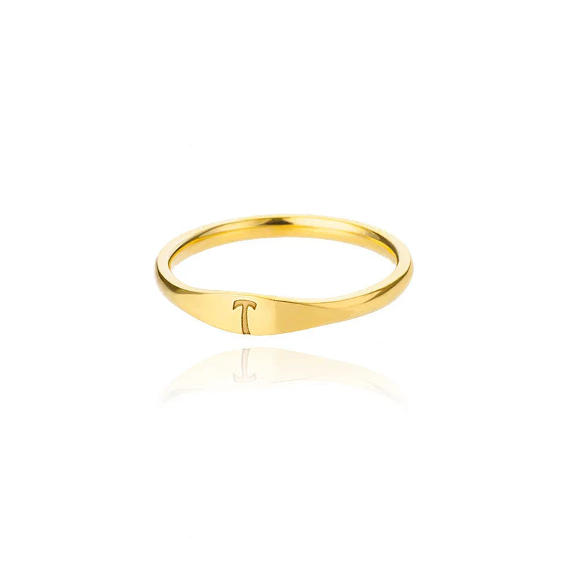 Women's initial ring t