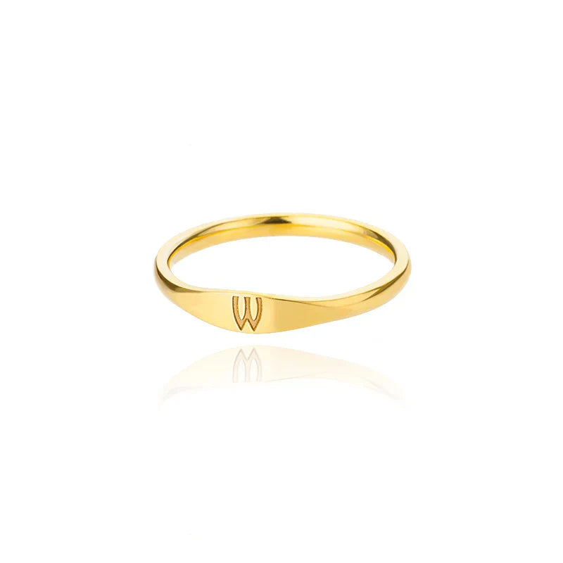Women's initial ring w