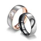 "I Love You" Proof of Love Ring with Black Heart or Black Crystal