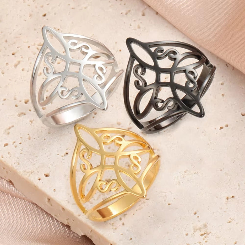 Witch's Knot Protection Ring Men's Women's Wiccan Ring
