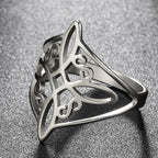 Witch's Knot Protection Ring Men's Women's Wiccan Ring silver