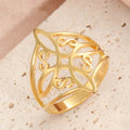 Witch's Knot Protection Ring Men's Women's Wiccan Ring gold