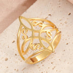 Witch's Knot Protection Ring Men's Women's Wiccan Ring gold