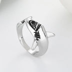 Shark Ring for Women silver