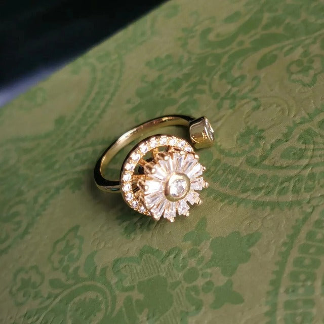 Women's Anti-Stress Rotating Ring gold