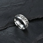 Silver Anti-Stress Spinner Ring for Men