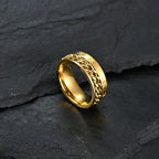 Gold Anti-Stress Spinner Ring for Men