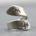 Fir Trees and Mountains Ring