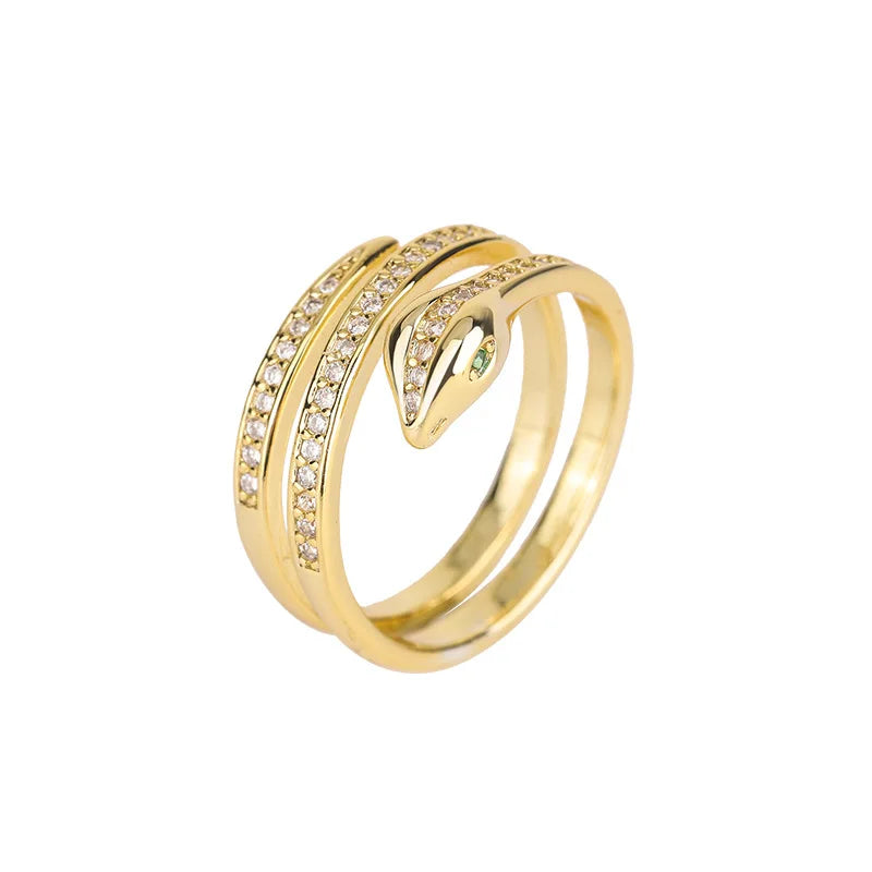 Reptile Snake Ring for Women gold