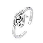 Egyptian Style Horus Eye Ring silver